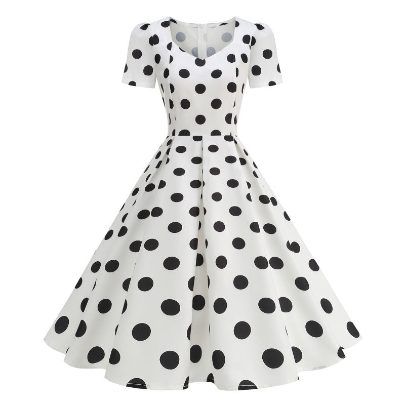 Damen Freizeitkleid mit floralem Design und schwingendem Rock R&B
