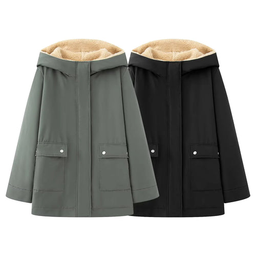 Damen gesteppte Übergangsjacke mit weichem Innenfutter und praktischem Kapuzen-Design R&B