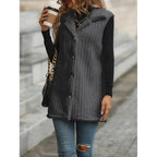 Damen Elegante und kuschelige Teddyjacke mit Knopfleiste R&B