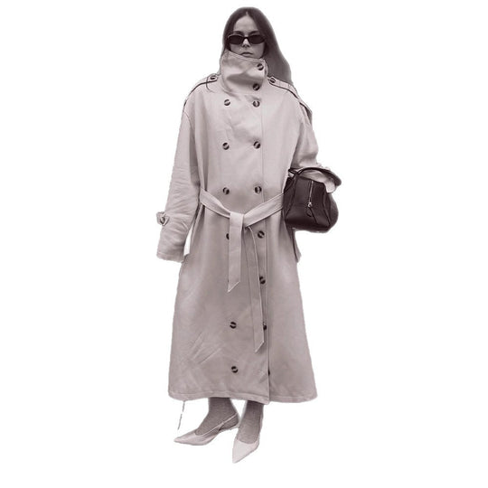 Damen luxuriöser Trenchcoat mit durchdachten Details R&B