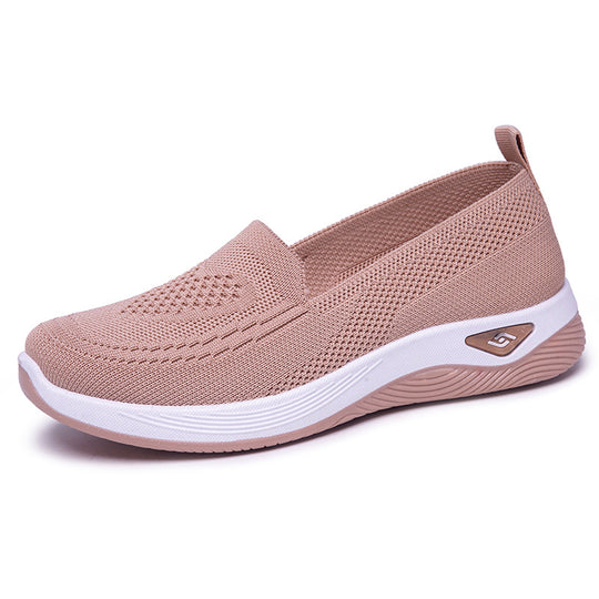 Damen Hochwertige Slip-On Freizeitschuhe mit atmungsaktiver Strickoberfläche R&B