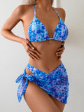 Damen Triangel-Bikini mit trendigem Wickelrock