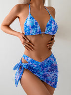 Damen Triangel-Bikini mit trendigem Wickelrock