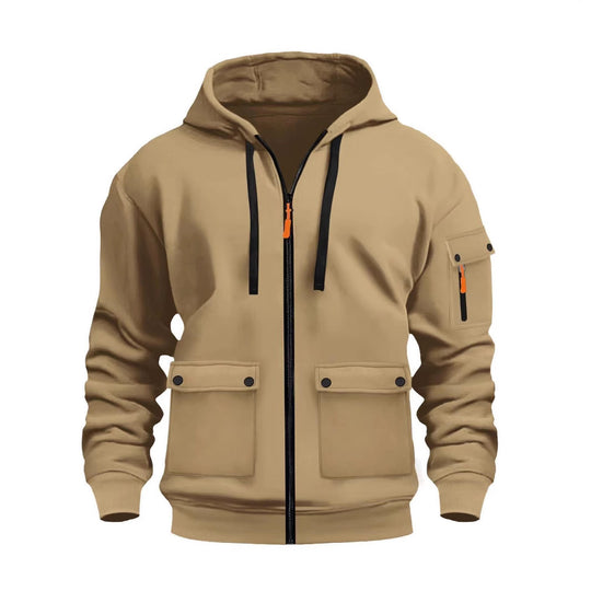 Herren funktionale Kapuzenjacke mit mehreren Taschen R&B