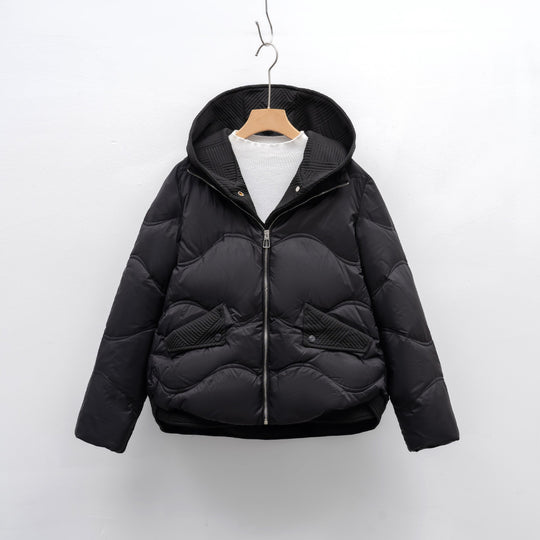 Damen Daunenjacke mit verstellbarem Kragen R&B