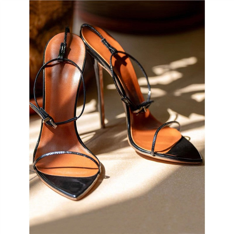 Damen elegante Sandalen mit verstellbarem Fußgelenkriemen R&B