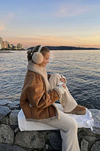 R&B | Weiche Teddyjacke Lammfell-elemente Modern und Bequem