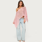 Damen stylischer Poncho mit Fransen R&B