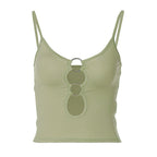 Damen Crop-Top mit dekorativen Cut-Outs R&B