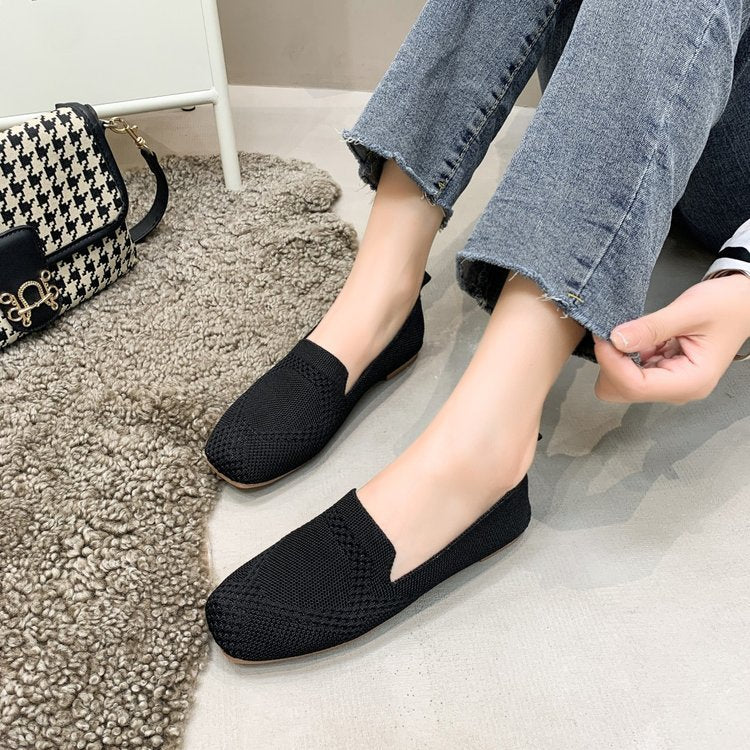 Damen Slip-On Mokassins aus atmungsaktivem Netzmaterial R&B