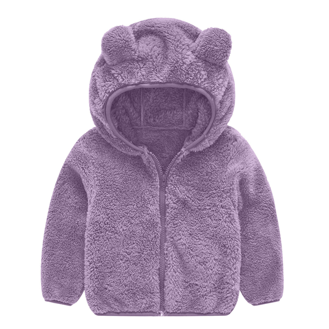 Damen Fleecejacke mit niedlichem Bärenohren-Design R&B