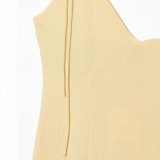 Damen Maxikleid mit voluminösen Rüschendetails und verstellbaren Spaghetti-Trägern R&B