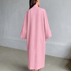 Damen Langärmliger Kimono-Robe mit seitlichem BindR&Band R&B
