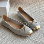 Damen Elegante und bequeme Ballerinas mit Schleifen-Detail