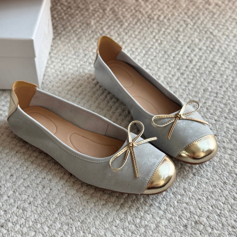 Damen Elegante und bequeme Ballerinas mit Schleifen-Detail