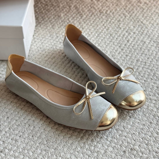 Damen Elegante und bequeme Ballerinas mit Schleifen-Detail R&B