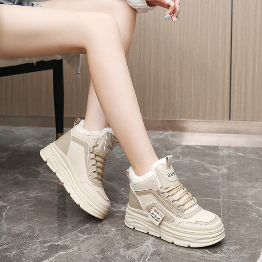 Damen hochmodische Sneaker mit kuscheligem Innenfutter und rutschfester Sohle R&B