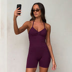 Damen Sportliches Bikini-Set mit verstellbaren Trägern und hohem Schnitt R&B
