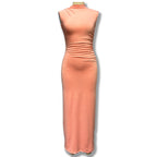Damen Elegantes figurbetontes Midi-Kleid mit asymmetrischem Saum R&B