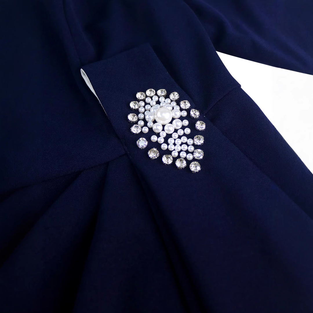 Damen Elegantes Kleid mit kontrastierenden Rüschendetails R&B