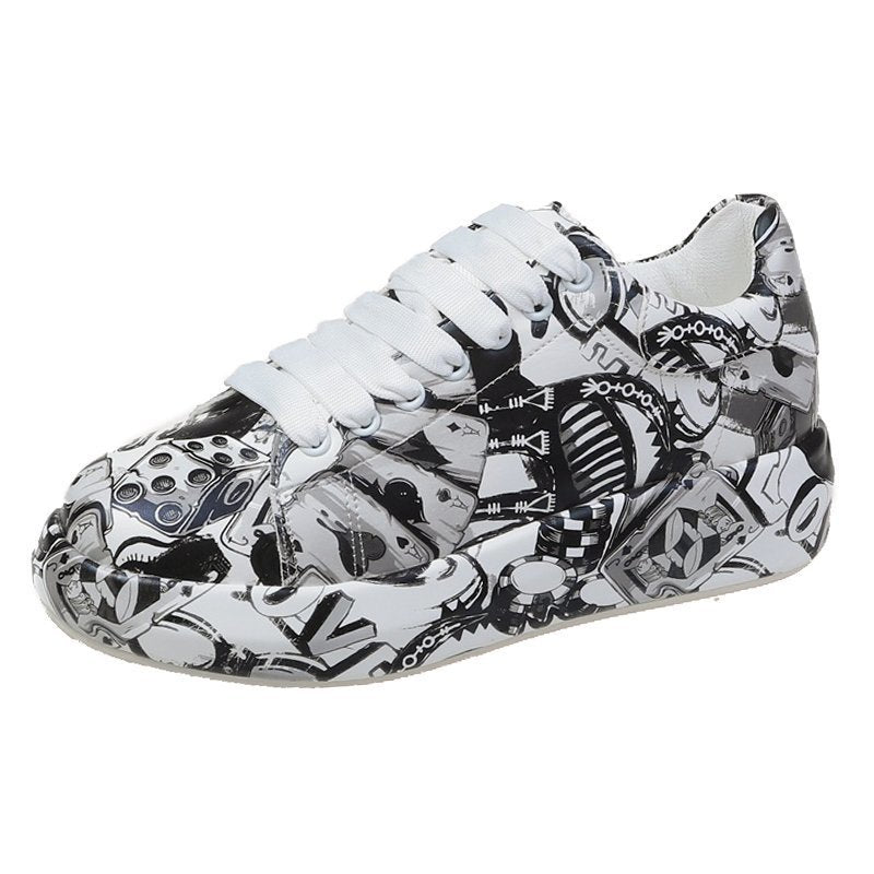 Damen Sneakers im bunten Comic-Design mit rutschfester Sohle R&B