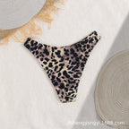 Damen Hochgeschnittener Bikini-Unterteil mit animalischem Muster R&B