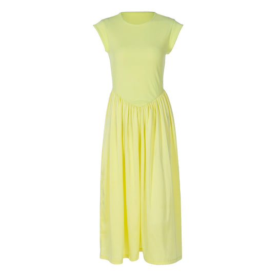 Damen Langes figurumspielendes Sommerkleid mit Längsnaht und elegantem Bund R&B