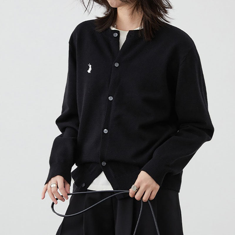 Damen weiche Strickjacke mit feinen Knopfdetails und elegantem Design R&B