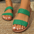 Damen Geflochtene Riemchen-Sandalen mit komfortablem Fußbett und rutschfester Sohle R&B