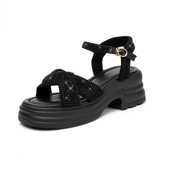 Damen Sandalen mit funkelnden Akzenten und komfortabler Sohle R&B