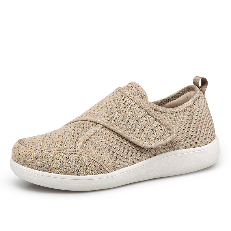 Herren nan orthopädischer Pantoffel mit verstellbarem Klettverschluss, atmungsaktivem Mesh und stoßdämpfender Schaumstoffsohle R&B