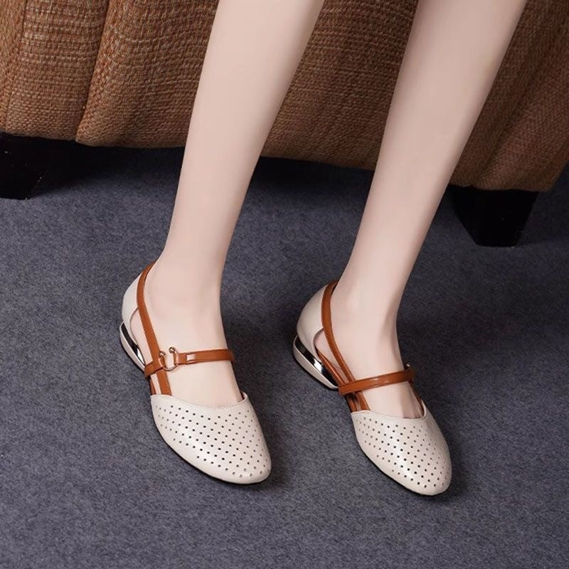 Damen Ballerinas mit luftigen Perforationen und eleganter Doppelriemenführung R&B