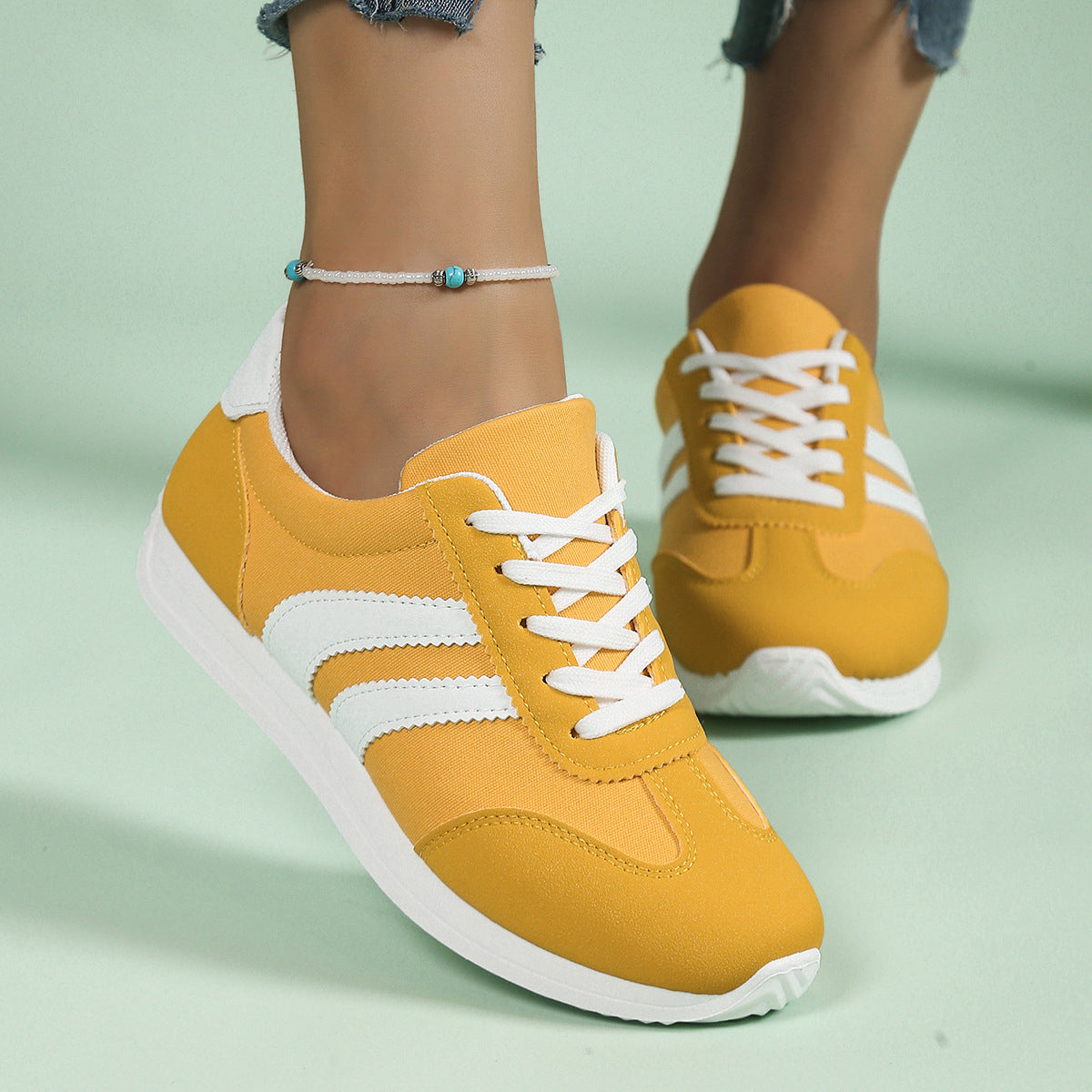 Damen Freizeit-Sneaker mit atmungsaktivem Obermaterial und bequemer Dämpfung R&B