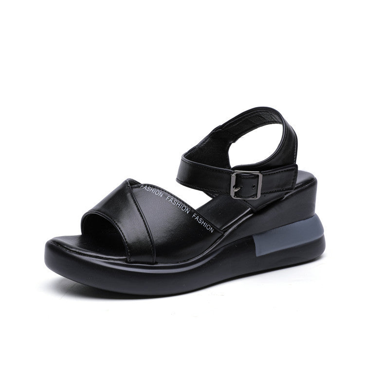 Damen Wedge-Sandalen mit verstellbarem Riemen und anatomischem Fußbett R&B