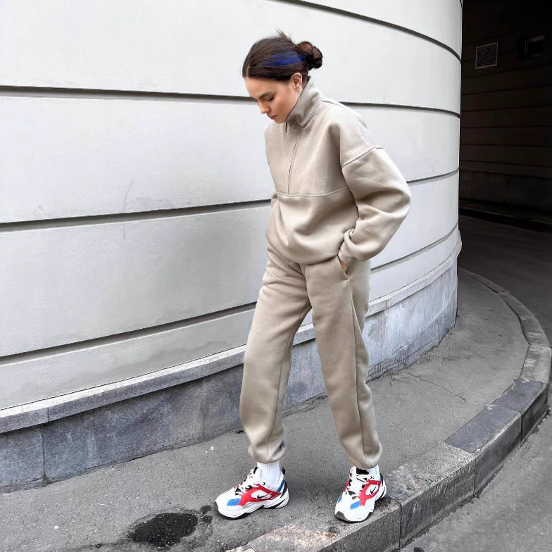 Damen Hochleistungs-Fleece Sweatshirt mit Stehkragen und Reißverschluss R&B