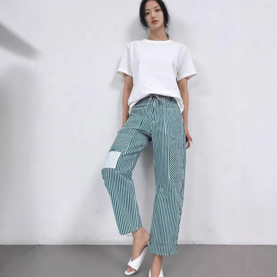 Damen weite Cargo-Hose mit praktischen Taschen und einzigartigem Design R&B