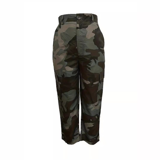 Damen Cargohose mit Camouflage-Muster und praktischen Taschen R&B