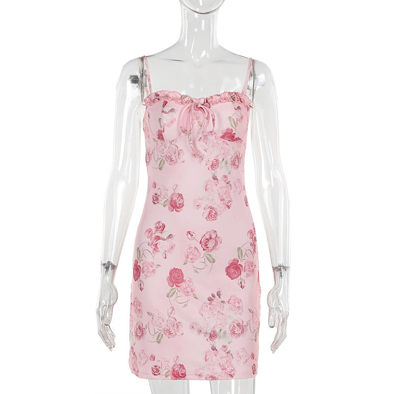Damen Sommerliches Minikleid mit elegantem Floraldesign