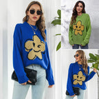 Damen Strickpullover mit verspieltem Blumenmotiv R&B
