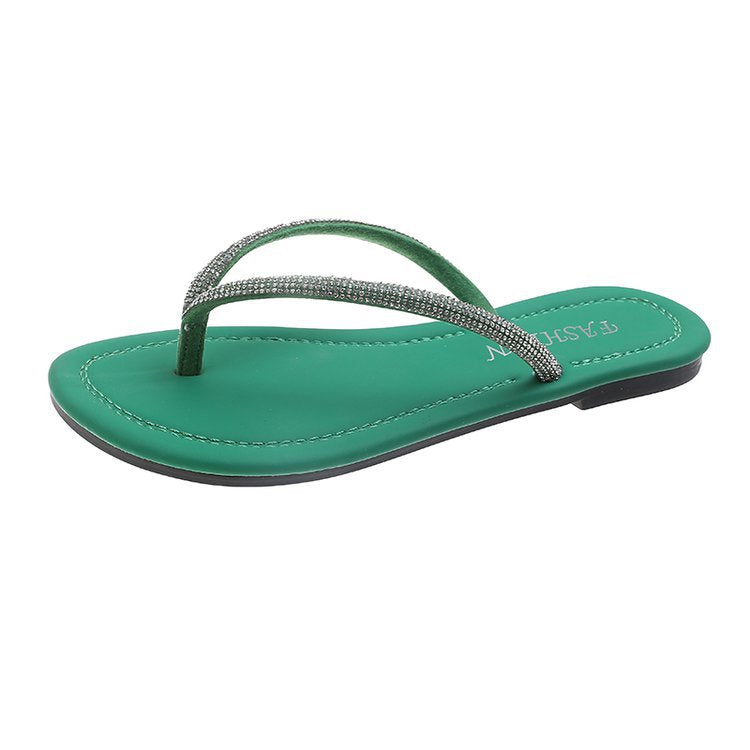 Damen elegante Flip-Flops mit Kristallverzierung R&B