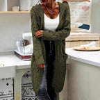 Damen Grobstrickjacke mit hochwertigen Zopfmustern und praktischen Taschen R&B
