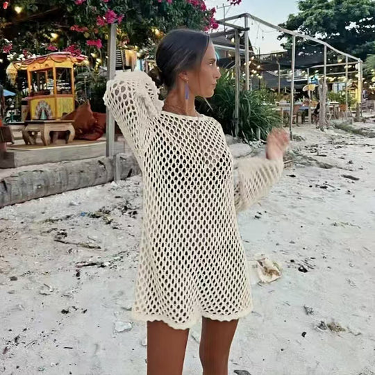 Damen Netz-Strandkleid R&B