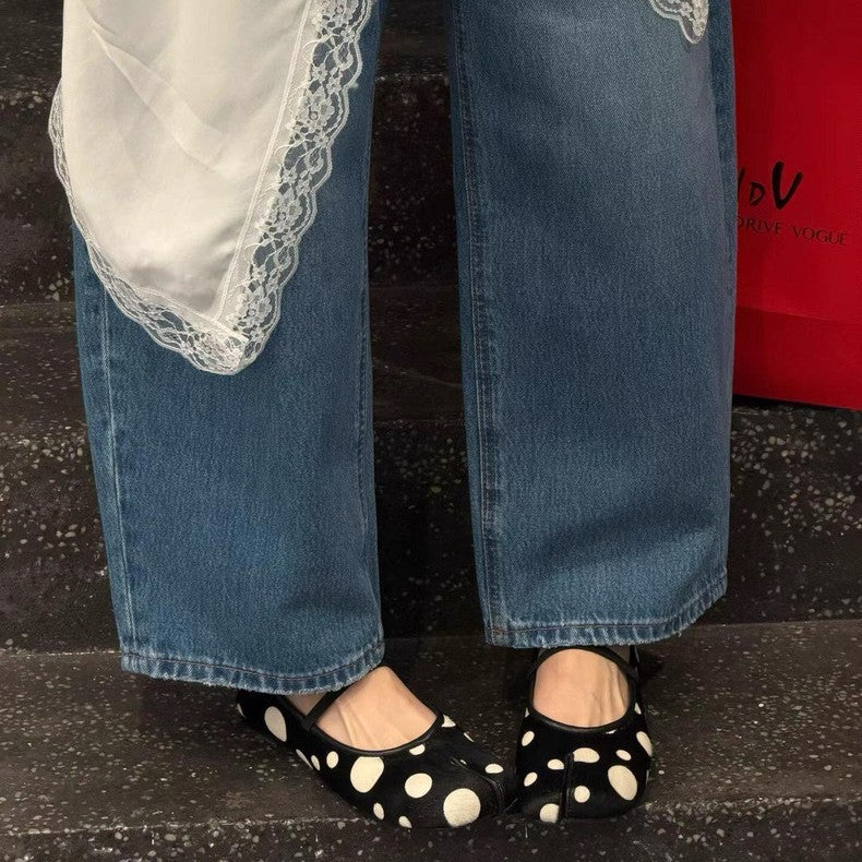 Damen Ballerinas mit trendigem Punktdesign und bequemer Passform R&B