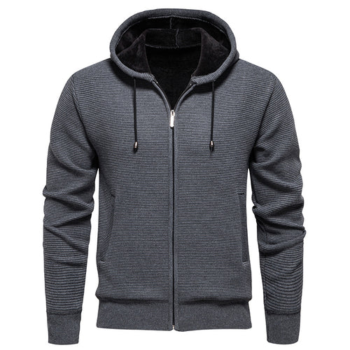 Herren sportliche Fleecejacke mit hohem Kragen und Reißverschluss R&B