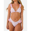 Damen Triangel-Bikini mit floralem Design und Rüschendetails R&B