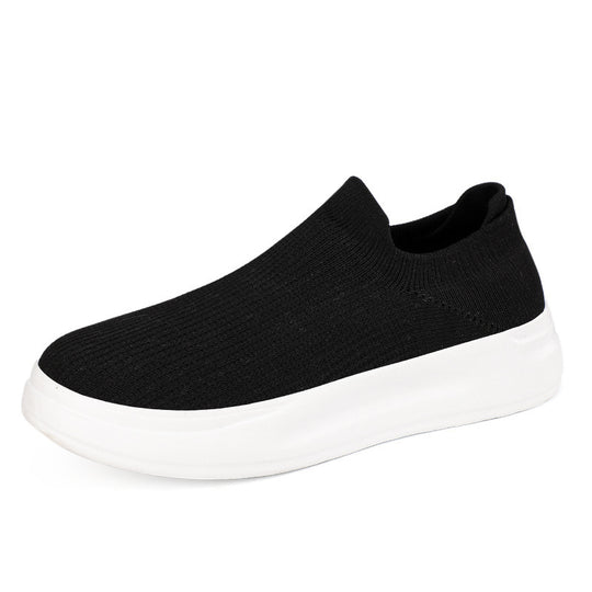 Unisex nan atmungsaktiver Strick-Freizeitschuh mit sockenähnlichem Schaft und rutschfester Laufsohle R&B