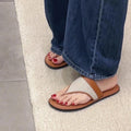 Damen Zehentrenner-Sandalen mit ergonomischem Fußbett und lässigem Design R&B