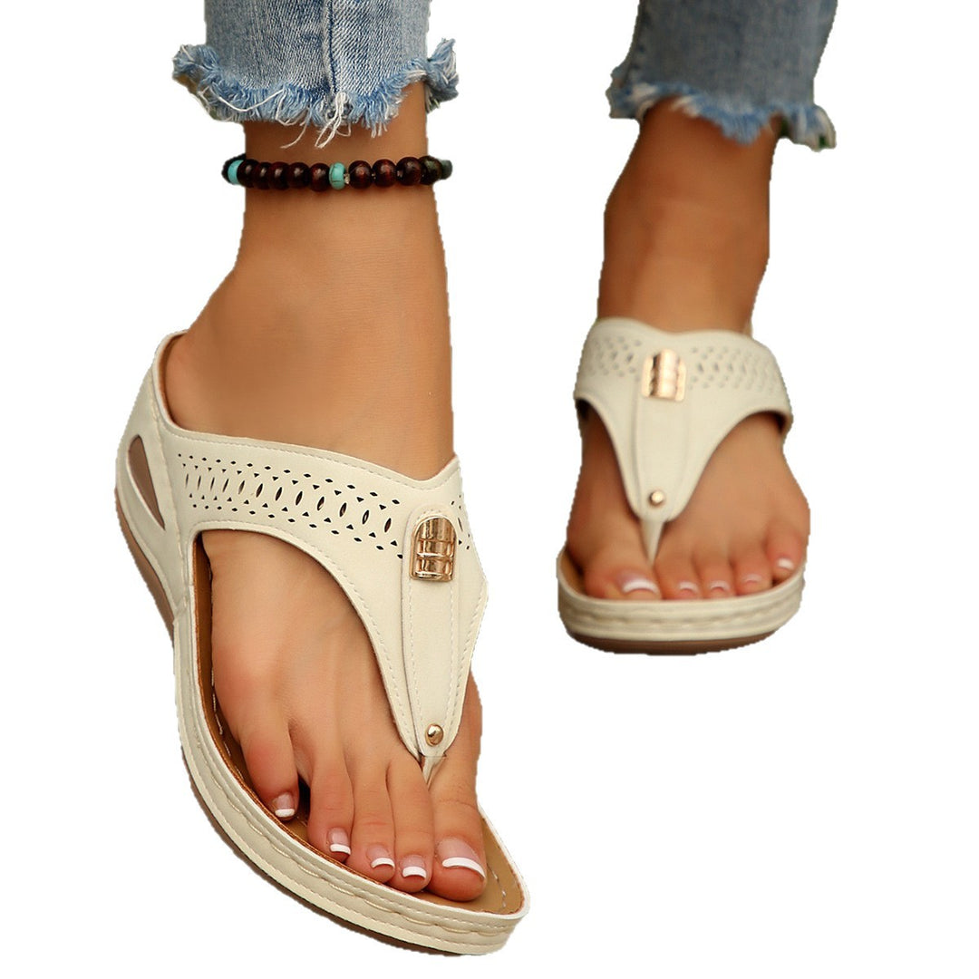 Damen komfortable Zehentrenner-Sandalen mit atmungsaktivem Obermaterial R&B