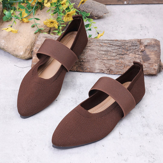 Damen Komfortable Ballerinas mit elastischem Riemen R&B