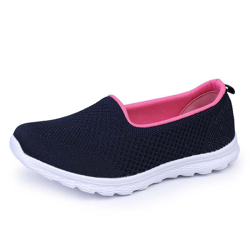 Damen nan leichter gestrickter Schlupfsneaker mit Glitzerfäden, elastischem Einstieg und flexibler Leichtsohle R&B